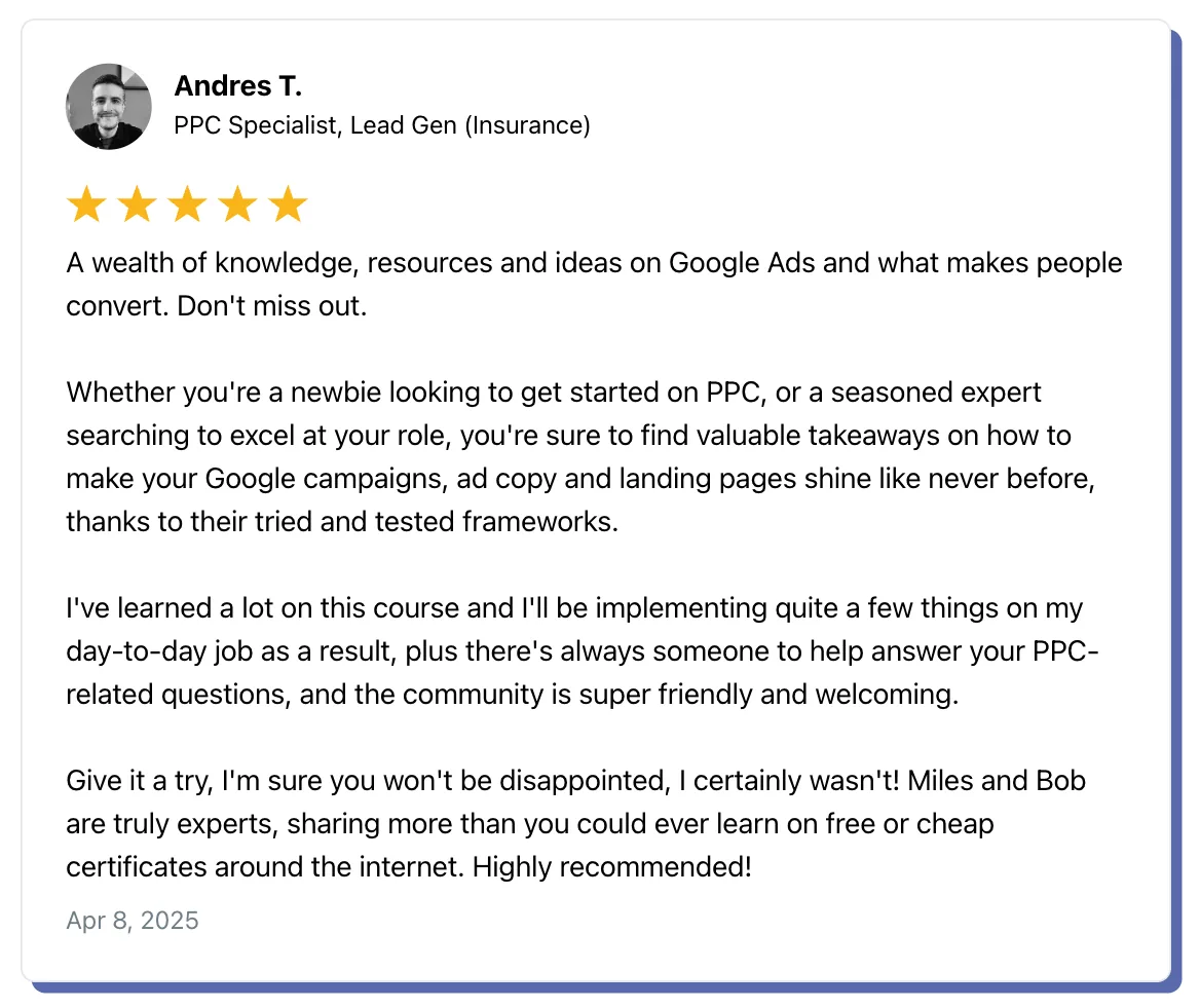 Andres testimonial